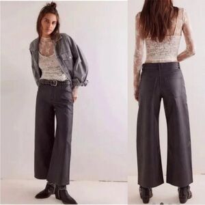 We The Free Charcoal Wide Leg Pants